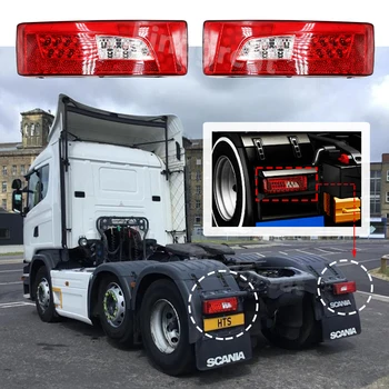 1 Par Za Scania R P G L S Serijo Tovornjak Rep Luči Z Zumer 24V LED Zadaj Lučka 2380954 2241859
