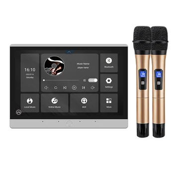 10 Inch Android Smart Bluetooth, WiFi Vgrajen Audio Mikrofon Doma Karaoke Glasbo V Steno Ojačevalnik