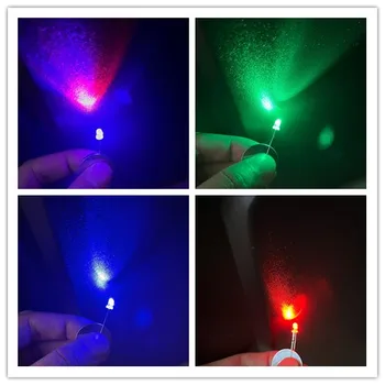 100 kozarcev 3 mm 5 mm RGB 7 barvo slow bliskavica LED-light-emitting diode (LED) Novih izdelkov in ROHS