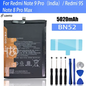 100% Nov Original BN52 Baterija Za Xiaomi Redmi Opomba 9 Pro Indija / Redmi 9S Opomba 8 Pro Max Telefon Zamenjava Bateria