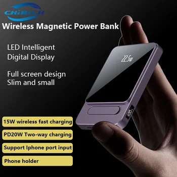 10000mAh Magnetno Moč Banke PD20W Macsafe Zunanje Hitro Polnjenje Baterije Brezžičnega Powerbank Za iPhone 14 Mobilni Telefon Xiaomi