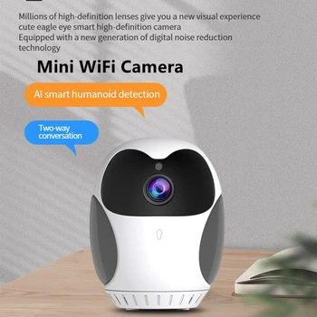1080P Mini WiFi Kamera Dvosmerna Night Vision Baby Monitor Brezžično Zaznavanje Gibanja 2 Način Avdio 360° Obračanje IP Comcorder