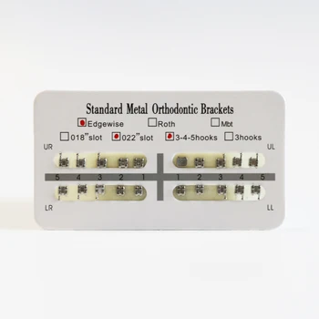 10Packs Ortodontskega Edgewise 345-kavelj Mini Standard Kovinski 0.022 Bela Rdeča Ploščica