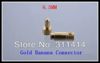 10pairs/veliko 6.5 mm 6,5 Zlati Banana Priključki Plug Set Za RC Baterije ESC Brushless Motor Visoke Kakovosti na Drobno Dropship
