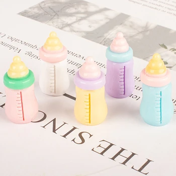 10Pcs 1:12 Lutke Miniaturni Macaron Barve Baby Steklenice Model DIY Pribor фурнитура для игрушек malih stvareh