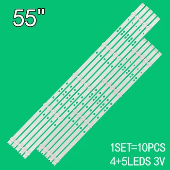 10PCS 3V LED osvetlitvijo bar je primeren za Skyworth 55-palčni 55M75 55G3 55G2A 55F5 55M1 55V7 55D10 55M7S SW55D04A SW55D05B-ZC22AG