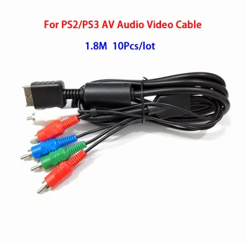 10pcs Komponentni AV Kabel Audio Video HD TV Kabla 1,8 M Za PS2 6 HDTV AV Avdio Video Za Igralno Konzolo PS3