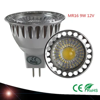 10PCS Nov prihod visoko kakovostne LED Reflektorji MR16 9W 12V zatemniti stropne svetilke LED Božič Izdajatelj kul toplo bela lučka