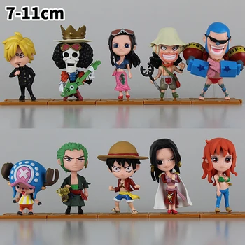 10Pcs Q Anime Enem Kosu Srčkan Lutka Dekoracijo Animacija Perifernih Serije Namizni Pirat Kralj Lutka, Okraski, Igrače