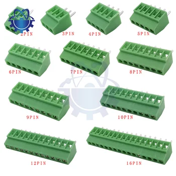 10PCS/ set Zelena Kabel priključek KF128 2.54 mm PCB Mini Vijak Terminal Blok Napeljava Priključek KF128-2.54 2P 3P 4P 6P 5P terminali