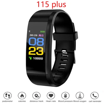 115 Plus Šport Fitnes Tracker Watch Nepremočljiva Srčni utrip Activity Monitor pametno gledati pametna zapestnica za Xiaomi Huawei PK 119