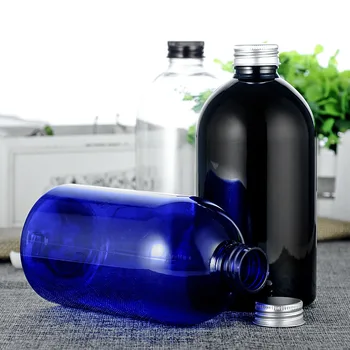 12pcs 500 ml Prazno Črno Modra prozorno Plastično Steklenico Šampona Kopel Tekoče Milo Posodo za Osebno Nego Povratne Steklenice Srebrne skp