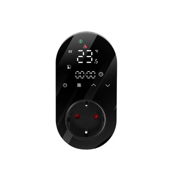 16A Tuya Aplikacijo Glasovni Nadzor Vtičnico Temperaturni Regulator Smart Termostat Termostat Vtič (Črna) NAS Plug