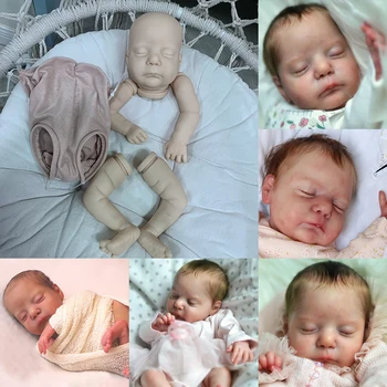 17inch Nevaeh Prerojeni Baby Doll Kit Unpainted in Nesestavljeni Lutka Nastavite DIY Prerojeni Kit Bonecas, ki so Prerojeni