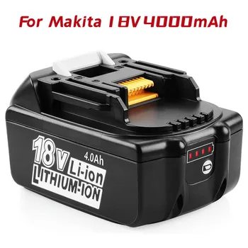 18V 4.0 Ah Li-ion Batterie de Remplacement pour 18V BL1860 BL1850 BL1840 BL1830 BL1820 BL1815 LXT400 avec indicateur LED