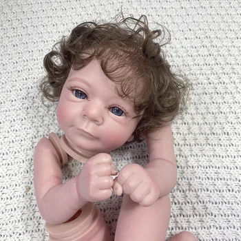 19 palca Že Pobarvane Rodi Otroka Felicia Strani-korenine Las, Nesestavljeni DIY Baby Doll Kit
