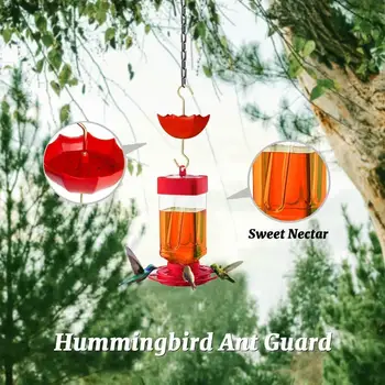 1pcs Novo Hummingbird Napajalni Visi Napajalni Zunanji Cvet Material Plastika Ptica Podajalniki Pribor Kavljem Železa Vrt Z9W1