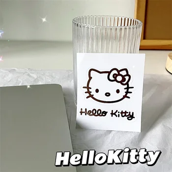 1pcs Sanrio Nalepke Kuromi Hello Kitty Moja Melodija Pompom Purin Risanka Nalepke Imitacija Kovine Pregleden Nepremočljiva Dekoracijo