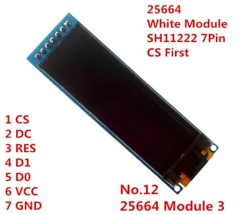 2.08 palčni 31PIN SPI Bela/Modra/Zelena Zaslon OLED SSD1307 128*32 SH1122 256*64 Vzporedno/I2C Vmesnik 8 bit 6800 8080