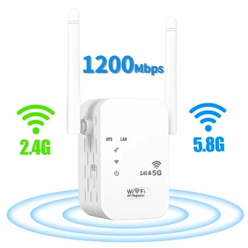 2.4 G 5Ghz WIFI Booster Repetitor Brezžičnega omrežja Wi fi Extender 1200Mbps Omrežja Ojačevalnik 802.11 N Dolgo Dosegu Signala omrežja Wi-Fi Repetidor