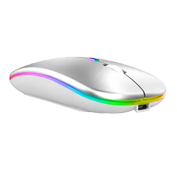2.4 G Wireless Mouse RGB Bluetooth-Prilagoditev Tiho Laptop Gaming Miška Igralec Računalnik LED Osvetljen Miši Polnilna Miška
