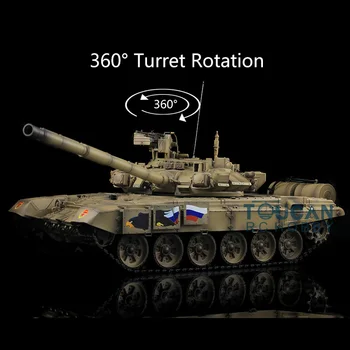 2,4 Ghz Heng long 1/16 TK7.0 Plastičnih Rusija T90 RTR RC Tank 3938 W/ 360° Kupolo TH17843