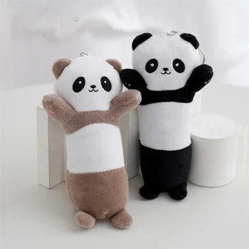 2 Barvna Risanka Trakovi Panda Plišastih Igrač, Male Živali Lutka Vrečko Obesek Keychain Počitnice Darilo za Rojstni dan Dekle 16 cm