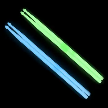 2 Par Zelene in Modre Noctilucent Stopnji Uspešnosti Svetlobna 5A Krača, ki se Sveti v temi Boben Palico Fluorescentna Krača