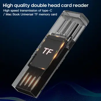 2 V 1 Multifunkcijski Usb 2.0 Tip C/USB C/Tf Pomnilniških Kartic OTG Adapter Card Reader Za Tip-C Mobilni Telefoni In Prenosni računalniki