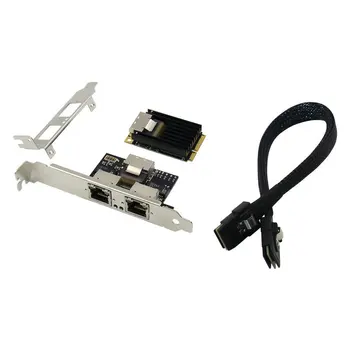 2 Vmesnik RJ45 MINI PCIE Dual Gigabit Ethernet Strežnik LAN mrežno Kartico s Čipom INTEL350AM2 10/100/1000Mbps Mpcie 1000m Adapter