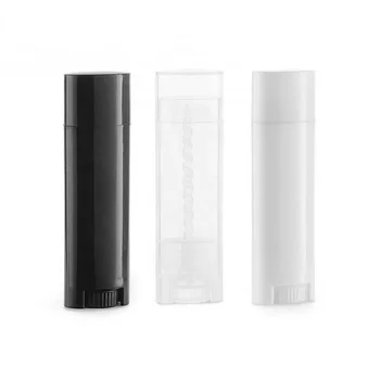 200pcs/veliko 5ml 5g Beli Oval Plastičnih Prazno Ovalne Balzam za Ustnice Cevi Deodorant Posode Jasno Šminka Moda za Ustnice Cevi