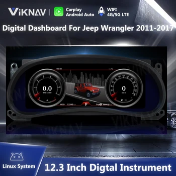 2023 Digitalni Gruči Navideznega Pilotski kabini Za Jeep Wrangler 2011-2017 Avto Multimedijski Predvajalnik nadzorni Plošči LCD Prikazovalnik Hitrosti Merilnik