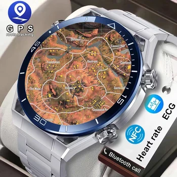 2023 NFC AMOLED Smartwatch Moške po Meri Klic Sprejmete Telefon Šport GPS Track Motion Kompas Nepremočljiva Smartwatch Huawei Ultimate