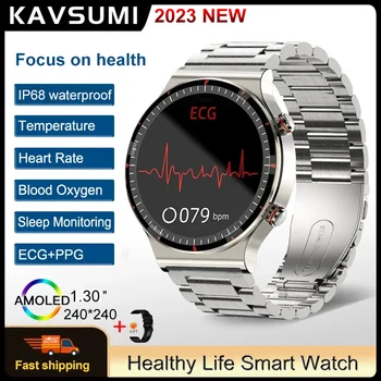 2023 Nov EKG+PPG Pametno Gledati Moške Health Monitor Srčnega utripa, Krvnega Tlaka Watch IP68 Vodotesen Šport Smartwatch Moških Za Huawei