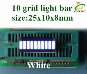 20pcs 25*10 mm svetlobe bar 10 mrežo digitalnih cev Rdeča Zelena Modra Rumena Bela LED digital light bar 10 segment LED luči bar zaslon