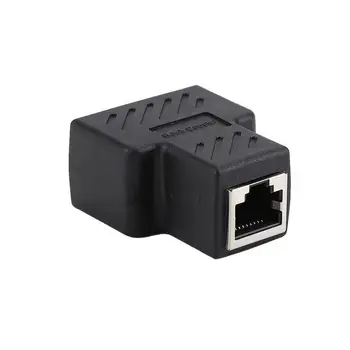 2PCS RJ45 Splitter Adapter 1 do 2 Dual Ženski USB na 8P8C RJ45 Vrata Extender Plug LAN Vmesnik Ethernet Vtičnice Priključek