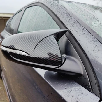 2X Ogljikovih Vlaken Avto Rearview Mirror Kritje Strani Vrat Ogledalo Lupini Dekoracijo Trim za Hyundai Elantra OGLAS 2016 2017 2018 2019 2020