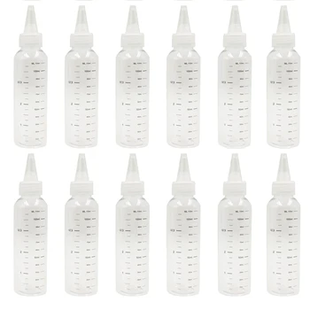 30PCS 30-500 ml PET Diplomiral Prozorno Plastično Steklenico, Barve, Tekoče Lepilo, Posode Tatoo Črnilo Merilno Posodo Parfum