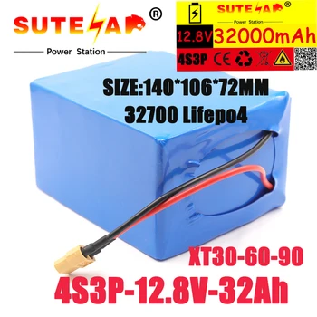 32700 Lifepo4 Batterij 4S3P 12.8 V 32Ah Izpolnjeni 4S 30A Maximale 60A Evenwichtige Bms Voor Elektrische Boot Ononderbroken voeding 12V