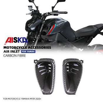3K Polno Suhe Ogljikovih Vlaken za dovod Zraka Oklep Motocikel Fairings Za Yamaha MT09 FZ09 2020 2021 2022 2023