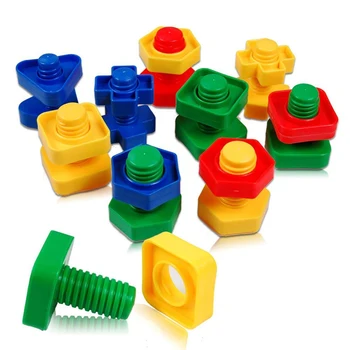 4 Sklope/Paket Vijak gradniki plastičnih vstavite bloki matica obliko igrače za otroke, Izobraževalne Igrače obsega modele Brezplačna Dostava