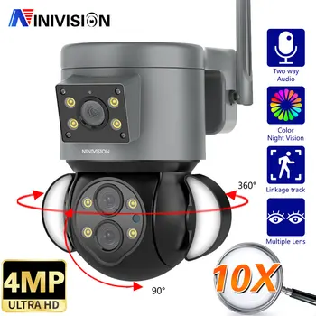 4MP 10X nadzorna Kamera PTZ Prostem Varnostno Zaščito Kamera Dome Človeško Zaznavanje Cam Združljiv WIFI in RJ45