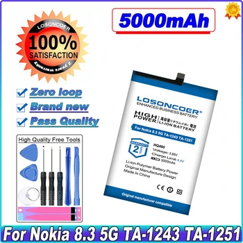 5000mAh HQ480 Baterija Za Nokia 8.3 5G TA-1243 TA-1251 Mobilnega Telefona Baterije ~Na Zalogi