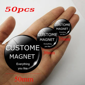 50pcs Meri Hladilnik Magnet Spominkov Hladilnik Nalepke 25 mm/30 mm/40 mm/50 mm Steklo, Magnetne Nalepke, Doma Dekoracijo