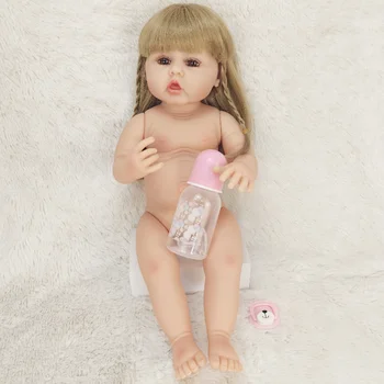 55 cm Polno Plastičnih Rodi Punčko Simulacije Lutka Lepo Blond Dekle Lutka