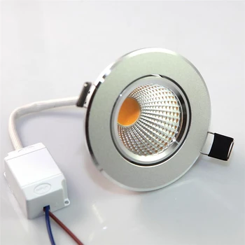 5pcs/veliko Visoko Kakovostnih 7W Zatemniti COB LED Downlight 30 Stopinj Obračanje Telesa LED Spot Luči LED Stropna Svetilka