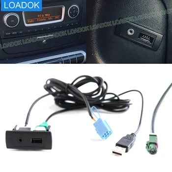 6 Pin 8 Pin Avto CD Radio 3.5 mm AUX USB vmesnik Jack Adapter Kabel za Mercedes-Benz, Smart 450/451 Fortwo