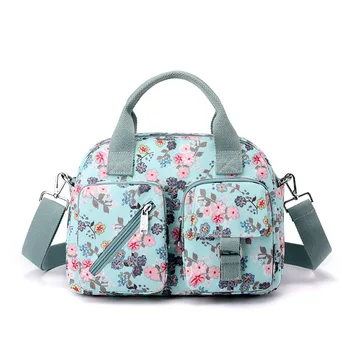 8 Barv Poletje Novo Nylon torba ženske Printting Cvetlični ženski torbici, Velike Zmogljivosti, ženska torba Visoko Kakovost blagovne znamke vrečko