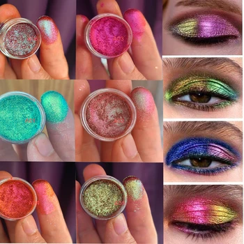 8 Barve Mavrice Kameleon Nail Art Diamond Bleščice V Prahu Chrome Pigment, Prah Laserskih Sijoče Senčilo Za Oči Ličila Holografski V Prahu#F2