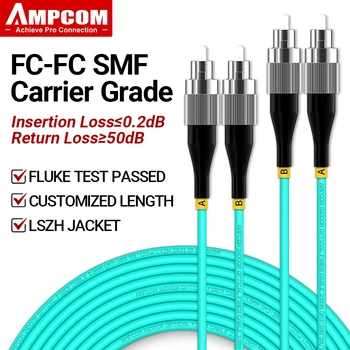 AMPCOM Vlakna, Optični Patch Kabel, OM3 KG KG UPC Multimode Duplex SDT 50/125µm 100Gbps Bend Neobčutljiv 2,0 mm svjetlovodni Kabel